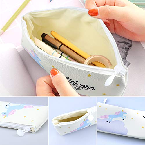 25 Piezas Bolígrafo Regalos de Unicornio para Niñas, Set de Papelería y Estuche Escolar y Cuaderno Libreta de Notas y Notas Autoadhesivas y Pegatina, Regalo para Niños 6 7 8 9 10 años (25 piezas）