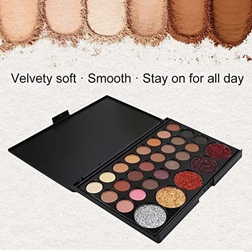 29 Colores Paletas de Sombras de Ojos, TOFAR Cosmeticos Altamente Pigmentado Mate Shimmer Crema de Maquillaje Paleta de Cosmética Profesional Kit de Maquillaje - #1