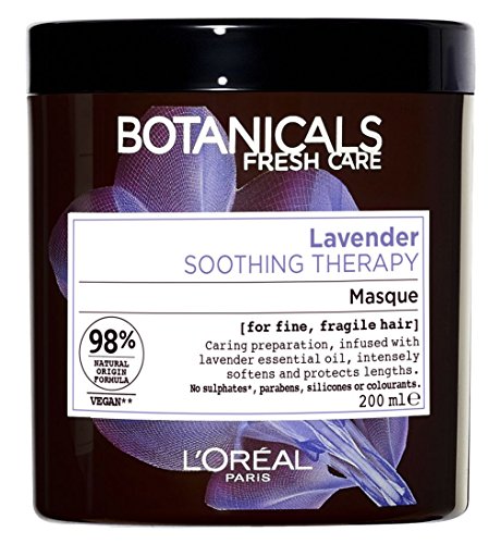 (3 PAQUETE) L'Oréal Paris Botanicals Terapia calmante SHAMPOO PARA LAVANDA x 400ml & LAVANDA BÁSICA DE ACONDICIONAMIENTO 200ml Y LAVANDA MASCARILLA 200ml SENSITIVE SCALPS Y FINA FRAGILE