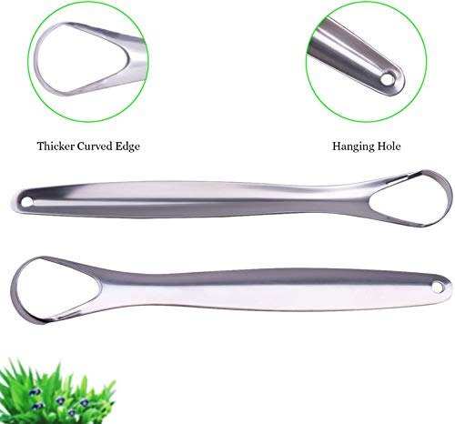 3 Pieces Limpiadores de Lengua,Automoness Raspador de lengua con Caja Metal,Limpieza Cepillo Lengua,Uso Recomendado por Dentistas（Negro）