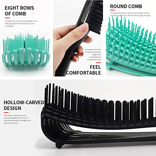 3 Piezas Cepillo Desenredante para Cabello, ZoneYan Cepillo para Cabello Rizado, Desenredante para Cabello Afro, Masaje Cepillo Desenredante para Cabello Mojado, Rizado, Grueso, Ondulado