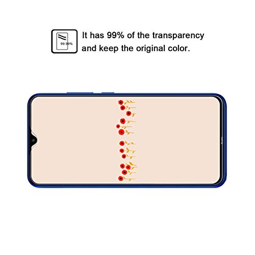 [3 Unidades] Protector de Pantalla para Xiaomi Redmi Note 8,Cristal Templado para Xiaomi Redmi Note 8 Alta Definicion,9H Dureza,Sin Burbujas - Transparente