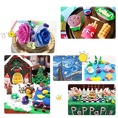 36 Colores Air Dry Clay, Arcilla de Modelado Ultraligero Magic Modeling Clay Plasticine, Arcilla y Masa de Modelado no tóxico, Arte Creativo DIY Crafts Regalo para niños