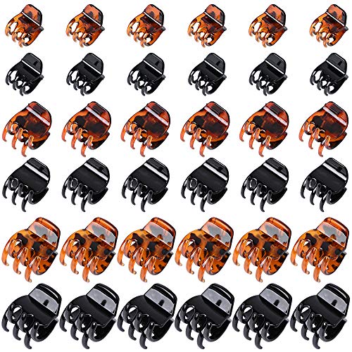 36 piezas de pinzas para el cabello, pinzas para el pelo, pinzas para pinzas para el pelo, antideslizantes, sujeción fuerte para mujeres y niñas (negro y marrón)