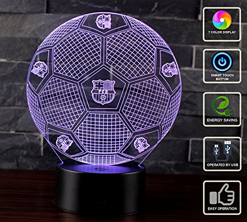 3D Lámpara de Escritorio Mesa 7 cambiar el color botón táctil de escritorio del USB LED lámpara de tabla ligera para el Hogar Decoración Niños