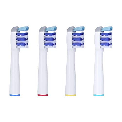 4 cabezales de repuesto para cepillo de dientes eléctrico Oral B antes de poder/pro salud/triunfo/3d Excel/Clean Precision Vitality (blanco)