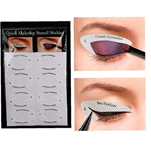 4 Hoja De Sombra De Ojos Profesional Shield Eyeliner Plantillas Ojos Ahumados O Almohadillas De Maquillaje con Alas Punta Desechable Mirada del Ojo