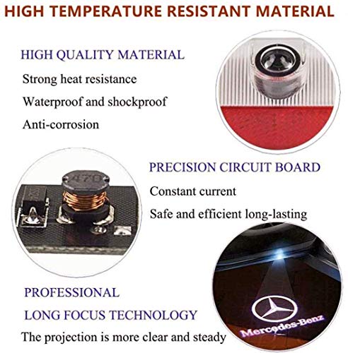 4 X Auto Puerta LED logo Iluminación lámpara de luz, Proyector Luz de bienvenida logotipo del coche