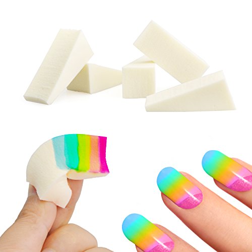 40 cuñas de maquillaje Aboat, cuñas de cosméticos, esponjas triangulares para uñas, base, herramienta de belleza