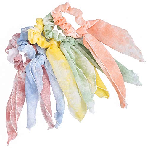 5 lazos de gasa para el pelo, estilo vintage, con diseño floral, para mujer