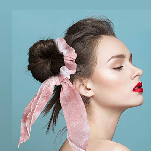 5 lazos de gasa para el pelo, estilo vintage, con diseño floral, para mujer