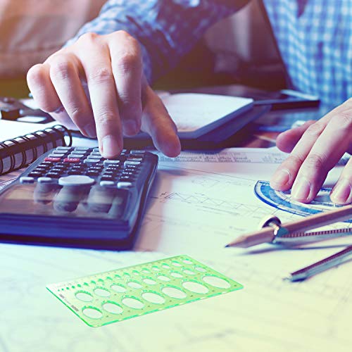 5 Piezas Regla de Dibujo, Regla de Plástico, Regla de Plantilla de Dibujo, para Estudiantes, Oficina, Escuela, Construcción