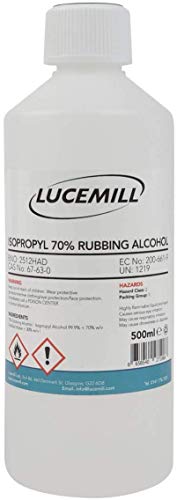 500 ml (0,5 l) de alcohol isopropílico al 70 %. Alcohol antiséptico de primeros auxilios