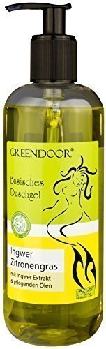 500ml Greendoor Básica Gel de ducha Hierba de jengibre - 100% Natural de la manufactura de cosmética natural, sin Silicona, sin Sulfato, sin conservantes