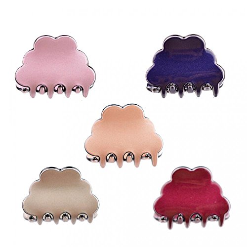 5pcs Colorido Mordaza de Agarre de Garra de Pelo Accesorio de Clip de Mujeres Barrette Pelo de Muchachas