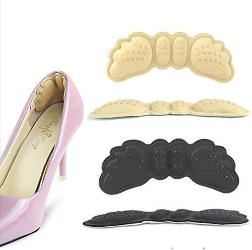 6 pares de almohadillas para el talón Las plantillas cómodamente insertadas son adecuadas para zapatos sueltos demasiado grandes Tapas acolchadas con cubierta protectora adecuada para damas hombres