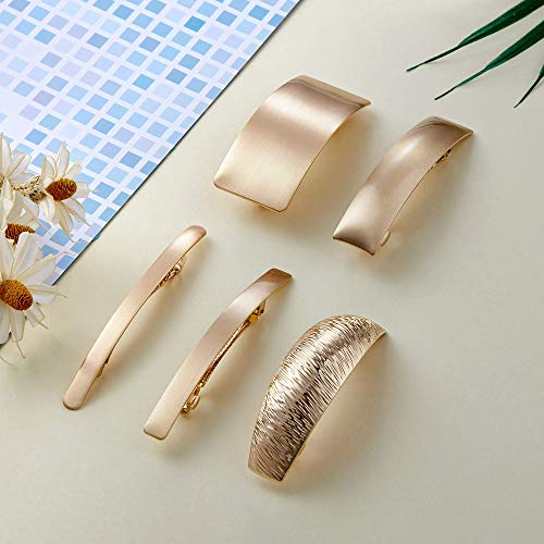 6 Piezas Horquillas de Pelo, Pinzas para el Cabello Aleación Lateral, Grandes Pasadores para el Pelo, para Mujeres y Niñas, Retro, Clásico, 6 Estilos