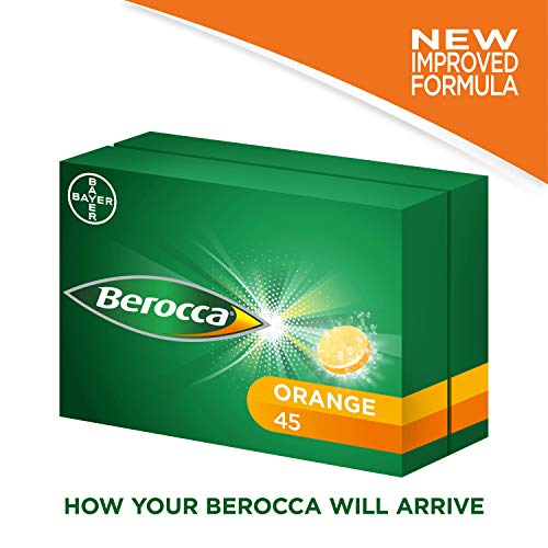 6 x 15 unidades Berocca tablets de vitaminas magnesio Zinc naranja rotulador