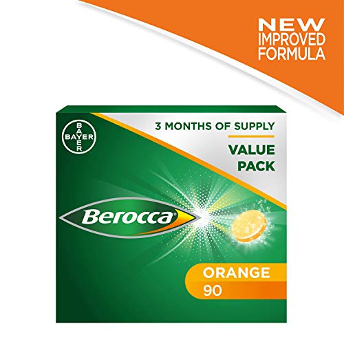 6 x 15 unidades Berocca tablets de vitaminas magnesio Zinc naranja rotulador