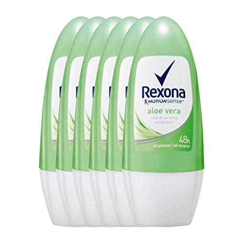 '6 x Rexona Women de Desodorante Roll On "Aloe Vera Motion Sense (verde) – 50 ml