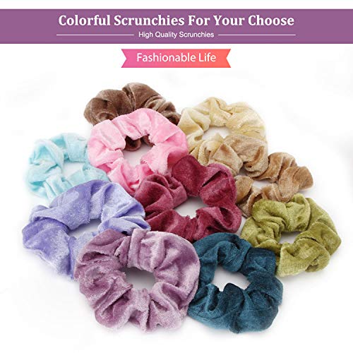 60 Piezas Gomas de Pelo Scrunchies Terciopelo Coleteros de Tela Scrunchies Pastel Velvet Elástico Hair Scrunchies-Accesorios para el cabello para mujeres niñas con bolsa de almacenamiento