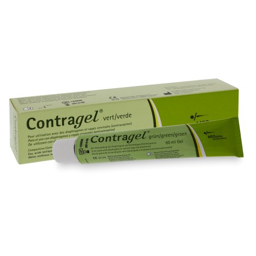 60ml Contragel ® verde, para su uso con el diafragma y el capuchón cervical