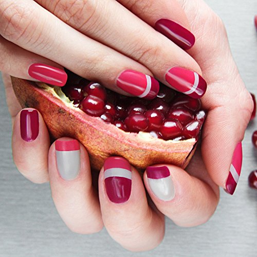 648 Piezas de Pegatinas de Arte de Uñas Francesas, Pegatinas de Uñas Autoadhesivas Puntas para Herramientas de DIY Decoración Manicura (Diseño de Forma de Luna, 648 Piezas)