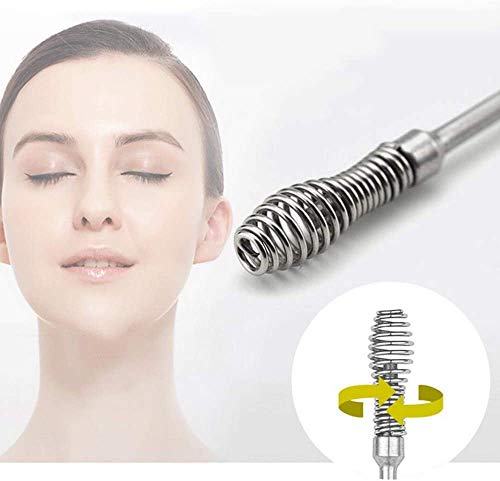 7 Piezas Kit de limpieza para oídos,Limpiador de Oídos,Limpiador de Cera de Oídos con Punta Suave en Espiral para la Higiene de Toda la Familia (Acero Inoxidable)