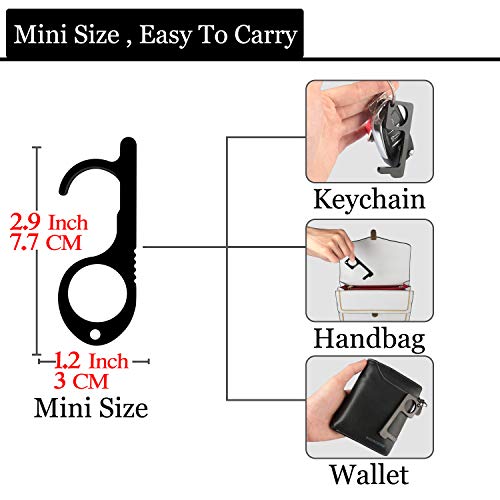 Abre puertas sin contacto[Paquete de 6],Amanter,abrepuertas higienico[Clean-Key EDC][Abrepuertas Gancho para][Mantenga sus manos limpiass]