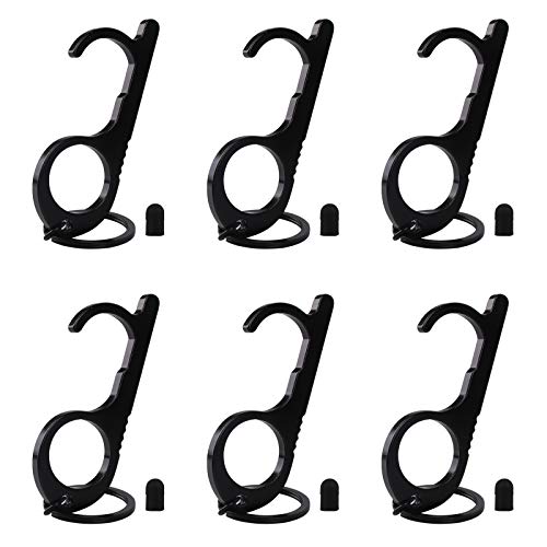 Abre puertas sin contacto[Paquete de 6],Amanter,abrepuertas higienico[Clean-Key EDC][Abrepuertas Gancho para][Mantenga sus manos limpiass]