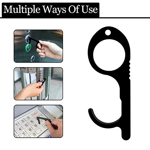 Abre puertas sin contacto[Paquete de 6],Amanter,abrepuertas higienico[Clean-Key EDC][Abrepuertas Gancho para][Mantenga sus manos limpiass]