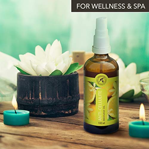 Aceite Anticelulítico 100ml - 100% Puro con Aceite de Semilla de Uva - Aceite de Jojoba & Aceite Esencial de Limón 100% - Aceite de Lavanda - Aceite Corporal Contra la Celulitis - Cuidado Corporal