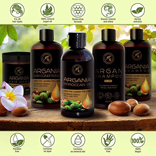 Aceite de Argán 250ml - Argania Spinosa Kernel Oil - Marruecos - 100% Pure & Natural - Mejor Aceite para el Cabello - Grandes Beneficios para la Piel - Cuidado del Cuerpo - Botella de Vidrio
