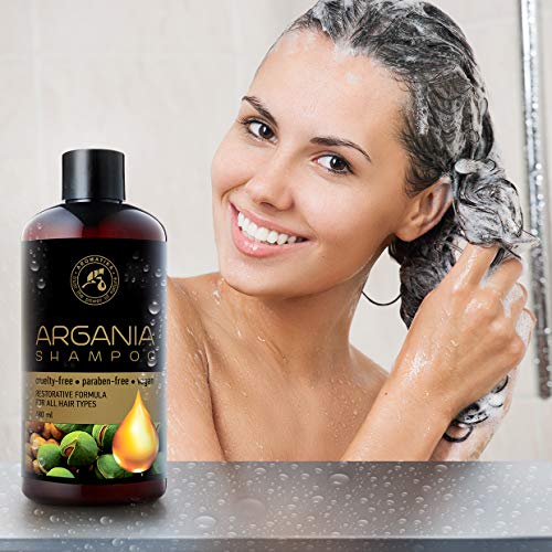 Aceite de Argan 480ml - Shampoo con Aceite de Argán Natural y Extractos de Hierbas - para Todo Tipo de Cabello - Fórmula Reparadora Especial para Hombres - Cuidado del Cabello - Argan Oil Champu