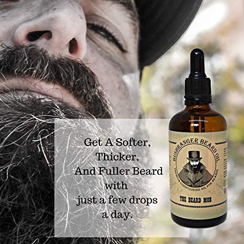 Aceite de Barba Bushranger de 100ml XL -Acondicionador para una barba más suave y gruesa. Aceite ligero y seco con una fragancia refrescante.