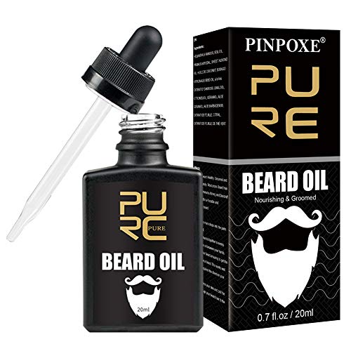 Aceite de Barba, Cuidado de Barba, Beard Oil, Aceite Acondicionador para Hombres, Ideal para El Crecimiento de La Barba, Suavizar, Hidratar, Fortalecer - Ingredientes Naturales Puros