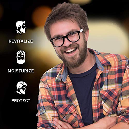 Aceite de Barba, Cuidado de Barba, Beard Oil, Aceite Acondicionador para Hombres, Ideal para El Crecimiento de La Barba, Suavizar, Hidratar, Fortalecer - Ingredientes Naturales Puros