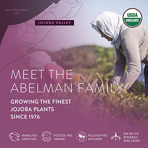 Aceite de Jojoba Orgánico Presionado en Frío Eclat – Aceite de Jojoba Orgánico 100% Puro sin Rellenos ni Aditivos para un Aceite de Jojoba Más Ligero Suave y Natural