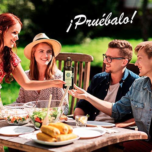 Aceite de Oliva Virgen Extra Premium, Ecológico y Orgánico | AOVE Gourmet de extracción en frío. Cosecha temprana de Arbequina y Morisca | Botella de 500ml y acidez 0,14º| Producto Bio de Extremadura