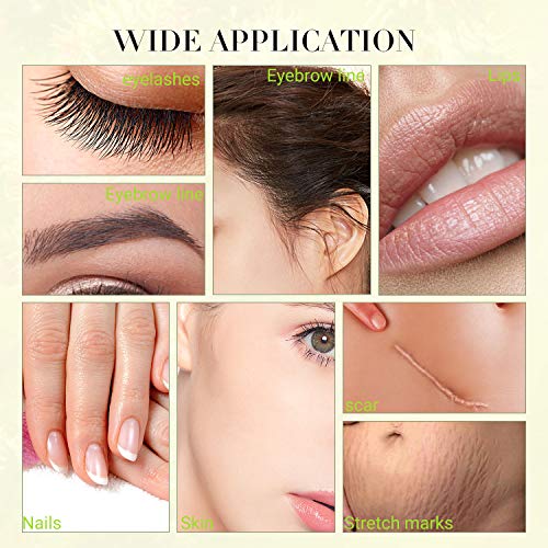 Aceite de Ricino Puro, Natural orgánico 100% aceite de ricino, natural, vegano, sin hexano, no OGM - Hidrata y nutre el cabello, las cejas y las pestañas 10ml (Aceite de Ricino)