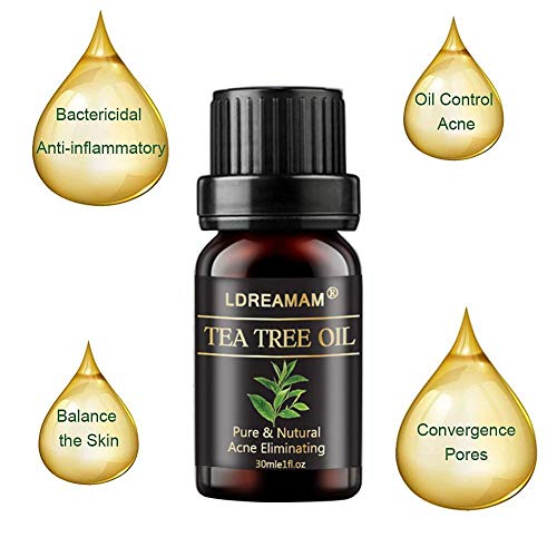 Aceite Esencial de Árbol,Aceite esencial de árbol de té,Tea Tree Essential Oil,Para masaje,Alivia las irritaciones comunes de la piel,la piel seca y agrietada,las cutículas y las espinillas,anti-acné