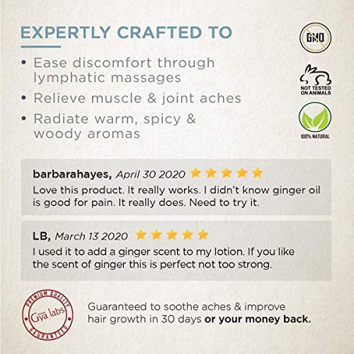 Aceite esencial de jengibre: un toque cálido de reconfortante confort y revitalización (10 ml): aceite de jengibre de grado terapéutico 100% puro