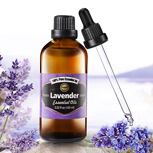 Aceite Esencial de Lavanda Puro aceite 100% orgánico, prensado en frío, filtrado y sin quemar, para pelo, piel, barba, cuerpo y uñas (Lavanda)