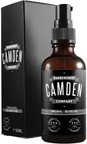 Aceite para barba "ORIGINAL" de Camden Barbershop Company ● cuidado de la barba completamente natural ● refrescante y suavizante ● 50 ml