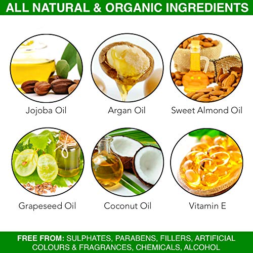 Aceite Para Barba Premium - Sin Perfume 100ml | Deja tu Barba Suave, Sin Picor y Sin Escamas, Ayuda a su Crecimiento | Acondicionador Para Hombre Potente 100% Natural Para Barba
