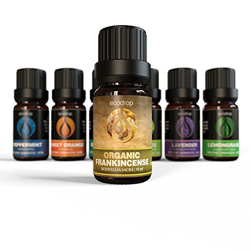 Aceite puro de incienso (Boswellia serrata) con el certificado ecológico COSMOS, grado terapéutico para aromaterapia, masajes, difusores y para diluir en el baño, 10 ml