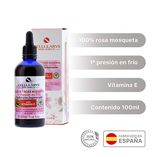 Aceite rosa mosqueta Puro 100% ecológico 100ml, prensado en frío. Para eliminar estrías y cicatrices efecto anti envejecimiento. Aceite corporal antiestrias del embarazo.