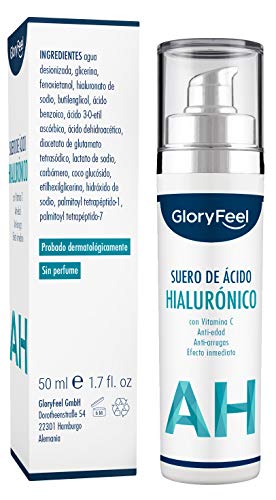 ● Acido Hialuronico Puro con Vitamina C Altamente Dosificado (50ml) ● Probado dermatológicamente y enriquecido con Péptidos eficaces ● Serum Facial para rostro, cuello y escote