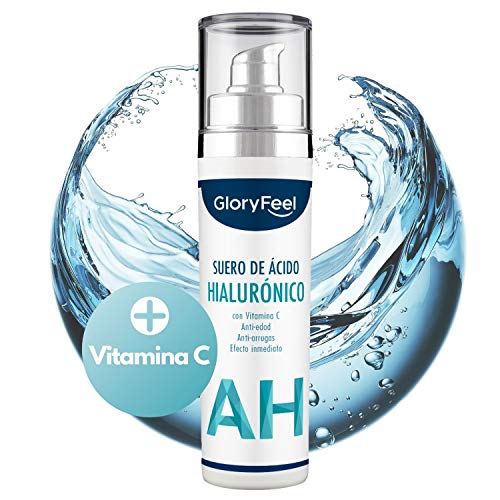 ● Acido Hialuronico Puro con Vitamina C Altamente Dosificado (50ml) ● Probado dermatológicamente y enriquecido con Péptidos eficaces ● Serum Facial para rostro, cuello y escote