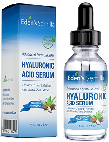 Ácido Hialurónico Serum - 15ml - Es el mejor anti-edad hidradante para el cutis. Ayuda a reducir las arrugas faciales. Contiene Vitamina C, Retinol, y Vitamina E. Proteccíon antioxidante que facilita la producción natural de colágeno que hara su piel mas 